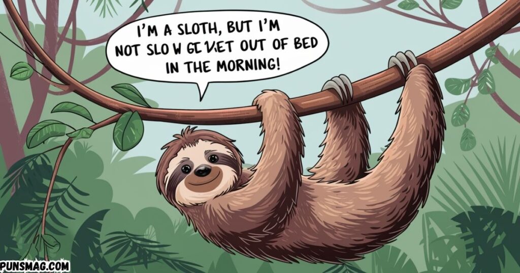 one liners sloth puns & sloth jokes